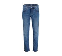 Relax-fit-Jeans LERROS "LERROS BAXTER 5-Pocket-Denim, RELAXED FIT, unifarben", Herren, Gr. 38, Länge 30, space blau melange, 99% Baumwolle, 1% Elasthan, regular fit, Jeans (56572569-38) space blau mel