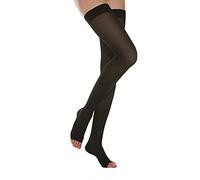 Relaxsan Basic 970A (Schwarz 1/S) Stützstrümpfe damen 22-27 mmHg, mit Silikonband und offener Spitze 280 den