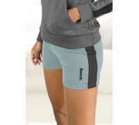Relaxshorts BENCH. LOUNGEWEAR, Damen, Gr. 36/38, N-Gr, grün (mint, schwarz), Jersey, Obermaterial: 60% Baumwolle, 40% Polyester, unifarben mit Farbeinsatz, bequem kurz, Hosen Relaxshorts, mit Seitenst