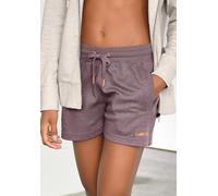 Relaxshorts BENCH. LOUNGEWEAR, Damen, Gr. 36/38, N-Gr, lila (mauve, meliert), Sweatware, Obermaterial: 60% Baumwolle, 40% Polyester, meliert, unifarben, Basic, Basic kurz, Hosen, Sweathose mit kurzen