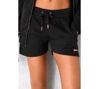 Relaxshorts BENCH. LOUNGEWEAR, Damen, Gr. 36/38, N-Gr, schwarz, Sweatware, Obermaterial: 60% Baumwolle, 40% Polyester, unifarben, Basic, Basic kurz, Hosen, Sweathose mit kurzen Seitenschlitzen und sei