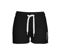 Relaxshorts BENCH. LOUNGEWEAR, Damen, Gr. 36/38, N-Gr, schwarz-weiß (schwarz, weiß), Jersey, Obermaterial: 60% Baumwolle, 40% Polyester, unifarben mit Farbeinsatz, bequem kurz, Hosen, mit Seitenstreif