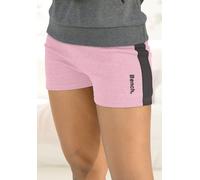 Relaxshorts BENCH. LOUNGEWEAR, Damen, Gr. 48/50, N-Gr, rosa (rosa, schwarz), Jersey, Obermaterial: 60% Baumwolle, 40% Polyester, bedruckt, unifarben mit Farbeinsatz, bequem kurz, Hosen, mit bequemen B
