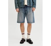 Relaxshorts JACK & JONES "JJIALEX JJORIGINAL SHORTS SBD 300 SN", Herren, Gr. S, N-Gr, blau denim pack:tinted, Web, Obermaterial: 100% Baumwolle, unifarben, relaxed fit knielang, Hosen, Baumwolle, rela