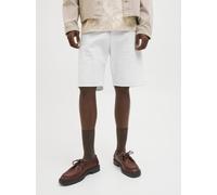 Relaxshorts JACK & JONES "JJIALEX JJORIGINAL SHORTS SBD 300 SN", Herren, Gr. XXL, N-Gr, weiß (cloud dancer), Web, Obermaterial: 100% Baumwolle, unifarben, modisch, relaxed fit knielang, Hosen, im Five