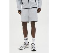 Relaxshorts JACK & JONES "JPSTGORDON FUSION SWEAT SHORTS SRT SN", Herren, Gr. S, N-Gr, grau (light grau melange), Web, Obermaterial: 58% Polyester, 42% Baumwolle, meliert, modisch, regular fit knielan