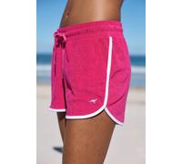 Relaxshorts KANGAROOS, Damen, Gr. 32/34, N-Gr, pink, Frottee, Obermaterial: 50% Baumwolle, 48% Polyester, 2% Elasthan, unifarben, Basic, kurz, Hosen, mit sportlichem Seitenstreifen und weichem Frottee