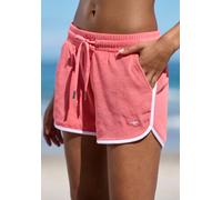 Relaxshorts KANGAROOS, Damen, Gr. 52/54, N-Gr, peach, Frottee, Obermaterial: 50% Baumwolle, 48% Polyester, 2% Elasthan, unifarben, Basic, kurz, Hosen, mit sportlichem Seitenstreifen und weichem Frotte