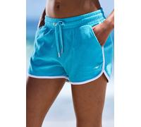 Relaxshorts KANGAROOS, Damen, Gr. 52/54, N-Gr, türkis, Frottee, Obermaterial: 50% Baumwolle, 48% Polyester, 2% Elasthan, unifarben, Basic, kurz, Hosen, mit sportlichem Seitenstreifen und weichem Frott