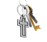 Religiöser Schlüsselanhänger „Glaube“ - Metall-Schlüsselanhänger, Rucksack-Kreuz-Schlüsselanhänger, 360 Grad drehbarer Metall-Kreuz-Schlüsselanhänger, Jesus-Schlüsselanhänger, christlicher Anhänger, G