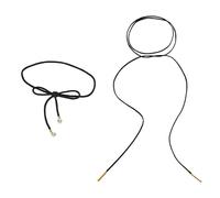 RELKLYU 2 Stück Schwarze Lange Halskette, Frauenpersönlichkeits -Schlüsselbeinseil, Kreatives Mode -Halsband, Lustige Schmuck, Gotische Accessoires.