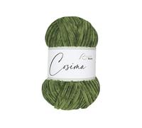 Rellana Cosima Chenillegarn, 100g/120m, Nadelstärke 6, 100% Polyester, superweich, OEKOTEX Zertifiziert, (09 Loden)