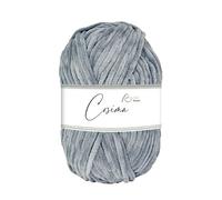 Rellana Cosima Chenillegarn, 100g/120m, Nadelstärke 6, 100% Polyester, superweich, OEKOTEX Zertifiziert, (14 hellgrau)