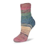 Rellana Flotte Socke 4f. Bambus-Merino Emotion, 100 Gramm (1543 Altrosa-beige-blau-gr?n)