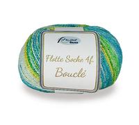 Rellana Flotte Socke Bouclé - feinste Sockenwolle mit Bambusviskose (1750 türkiser Tag am Pool)