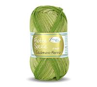 Rellana Flotte Socke Cashmere Merino 50g weiche Sockenwolle mit Kaschmir und Merinowolle zum Stricken & Häkeln (1327 - grün)