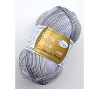 Rellana Flotte Socke Cashmere Merino Fb. 1322 - grau, 50g weiche Sockenwolle mit Kaschmir und Merinowolle zum Stricken & Häkeln