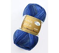 Rellana Flotte Socke Cashmere Merino Fb. 1324 - blau, 50g weiche Sockenwolle mit Kaschmir und Merinowolle zum Stricken & Häkeln