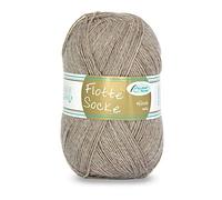 Rellana Flotte Socke uni,100 Gr. 4-fädige Sockenwolle, 75% Schurwolle(Superwash)/25% Polyamid, (918 beige-meliert)