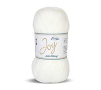 Rellana Joy Anti-Pilling Wolle,Babywolle, 100g/250m, NS 4,5-5, 100% Polyacryl, 16 tolle Farben(1 weiß)