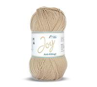 Rellana Joy Anti-Pilling Wolle,Babywolle, 100g/250m, NS 4,5-5, 100% Polyacryl, 16 tolle Farben (18 beige)