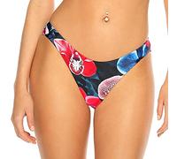 RELLECIGA Damen Bademode Bikinihose Unterteil Brazilian Cut Bikini Bottom Tropical Orchid L