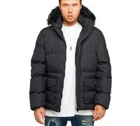 Rello & Reese Herren Jacke Winterjacke mit Kapuze Parka Winter-Mantel Steppjacke Puffer-Jacke ADLER_J10-Black-S