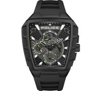 Police Herrenuhr EXTREME PEWGQ0056801 – Edelstahl, schwarzes Silikonarmband