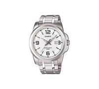 Casio MTP-1314D-7AVDF Herren Armbanduhr - Edelstahl, Silber/Weiß