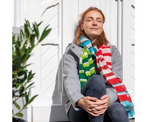 REMEMBER Bambusschal "Adele", 60 % Viskose, 40 % Wolle, 190 x 70 cm - Bunter Bambusschal