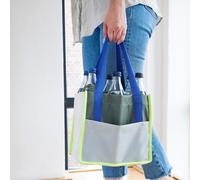 REMEMBER Flaschentasche "Stone" für 6 Flaschen - 27 x 24 x 18 cm mit Trageriemen