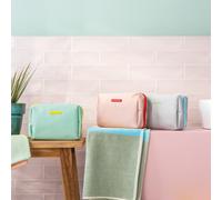 REMEMBER Kulturtasche "Ocean" - B 26 x T 11 x H 18 cm - Waschbeutel - hochwertige Kulturtasche