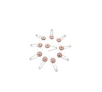 Remi Bijou Stecknadeln Anstecker Schmucknadel 10 STÜCK 24 MM - Brosche - Türkisches Auge Böser Blick Rosa Weiss