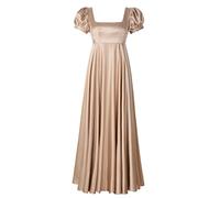 ReminisceBoutique Regency Kleider für Damen Bridgerton Kleid Jane Austen Ballkleid Empire-Taille, Champagner, 40