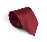 Remo Sartori - Seidenkrawatte, Einfarbig, Breite 8 cm, Made in Italy, Herren (Bordeaux)