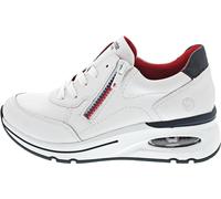 Remonte Damen Sneaker D2H00 Low-Top Schnürer lose Einlage Plateausohle Weiss/Kombi 42 EU
