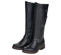 Winterstiefel REMONTE, Damen, Gr. 44, XL-Schaft, schwarz, Lederimitat, Schuhe Winterstiefel, Blockabsatz, Langschaftstiefel, Wechselfußbett, XL-Schaft (48282804-44) schwarz