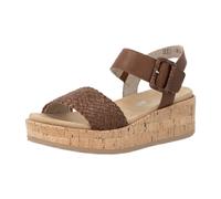 Keilsandalette REMONTE "Remonte Sandalen Lederimitat", Damen, Gr. 43, braun, Lederimitat, Schuhe (93925939-43) braun