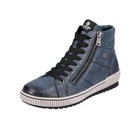 Remonte Damen High-Top Sneaker D0772, Frauen Halbschuhe,lose Einlage,wasserabweisend,remonteTEX,Strassenschuhe,Sportschuhe,Turnschuhe,blau (14),36 EU