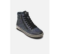Remonte Schnürboots 53688001-43 Plateau Leder/Lederimitat Crash-Optik Damen Dunkelblau Gr. 43