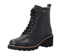 Schnürboots REMONTE, Damen, Gr. 44, schwarz, Leder, Textil, unifarben, Schuhe Schnürboots, Schnürstiefelette mit wasserabweisender TEX-Membrane, Reißverschluss (70634616-44) schwarz