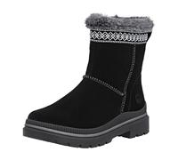 Stiefelette REMONTE "Remonte Stiefelette Veloursleder", Damen, Gr. 38, schwarz (schwarz, grau), Veloursleder, casual, Schuhe (57203303-38) schwarz, grau