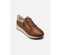 Keilsneaker REMONTE, Damen, Gr. 37, bunt (braun, goldfarben), Leder, Lederimitat, used, sportlich, Schuhe, Schnürschuh, Halbschuh, Freizeitschuh mit seitlichem Reißverschluss (31851546-37) braun, gold