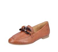 Loafer REMONTE Gr. 36, braun Damen Schuhe Slip ons mit auffälliger Zierkette (33707739-36)