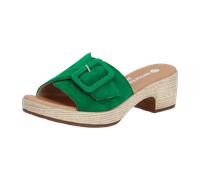 Pantolette REMONTE Gr. 36, grün (apfelgrün) Damen Schuhe Pantoletten mit auffälliger Zierschnalle (63939852-36)