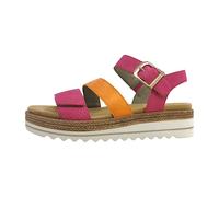 Remonte Keilsandalette D0Q55 Lederimitat vegan bunt (fuchsia/orange) Gr. 36