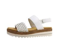 Remonte Damen Riemchensandalen D0Q56, Frauen Sandalen,lose Einlage,offene Schuhe,Riemen,Riemchen,halteriemen,Sommerschuhe,Weiss Kombi (80),40 EU