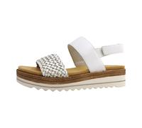 Remonte Damen Riemchensandalen D0Q56, Frauen Sandalen,lose Einlage,offene Schuhe,Riemen,Riemchen,halteriemen,Sommerschuhe,Weiss Kombi (80),40 EU