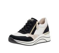 Keilsneaker REMONTE, Damen, Gr. 38, muschel, schwarz, Lederimitat, kontrastfarbene Details, Schuhe Sneaker, Freizeitschuh, Halbschuh, Schnürschuh, vegane Verarbeitung (81500556-38) muschel, schwarz