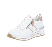 Keilsneaker REMONTE Gr. 40, weiß (weiß, kupfer) Damen Schuhe Sneaker mit Metallic-Kontrastbesätzen (24000167-40)